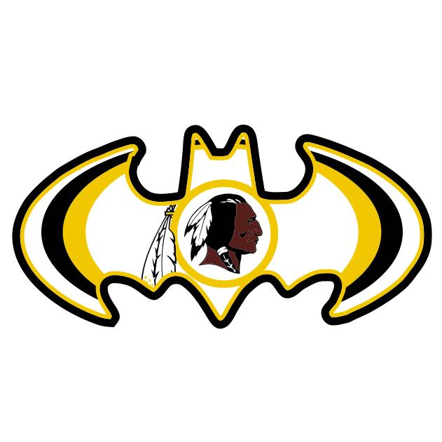 Washington Redskins Batman Logo fabric transfer